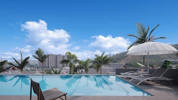 Premier-Suite, Terrasse, Bergblick | Eigener Pool