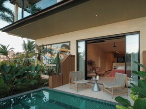 Family Twin Room, Patio, Valley View | Minibar, laptop workspace, blackout curtains, free WiFi - Three-Colored Cloud River Resort VILLA (Xishuangbanna Dai)