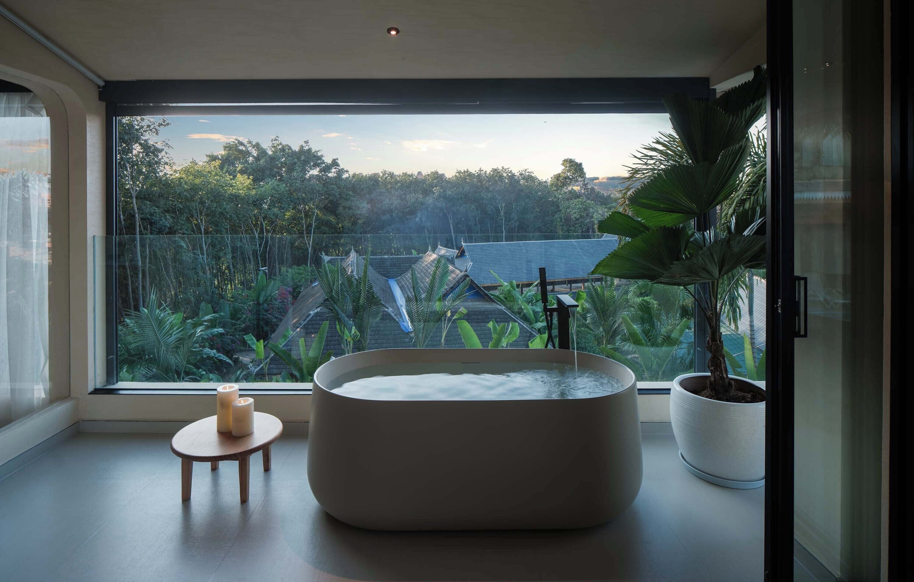 豪華雙人房, 露台, 城市景 | 浴室 | 風筒、拖鞋、提供毛巾、番梘