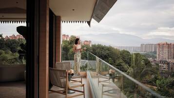 Chambre Double Luxe, patio, vue ville | Balcon