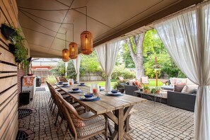 Outdoor dining - 9 Mi to Red Rocks: Modern Getaway w/ Private Yard (Lakewood)