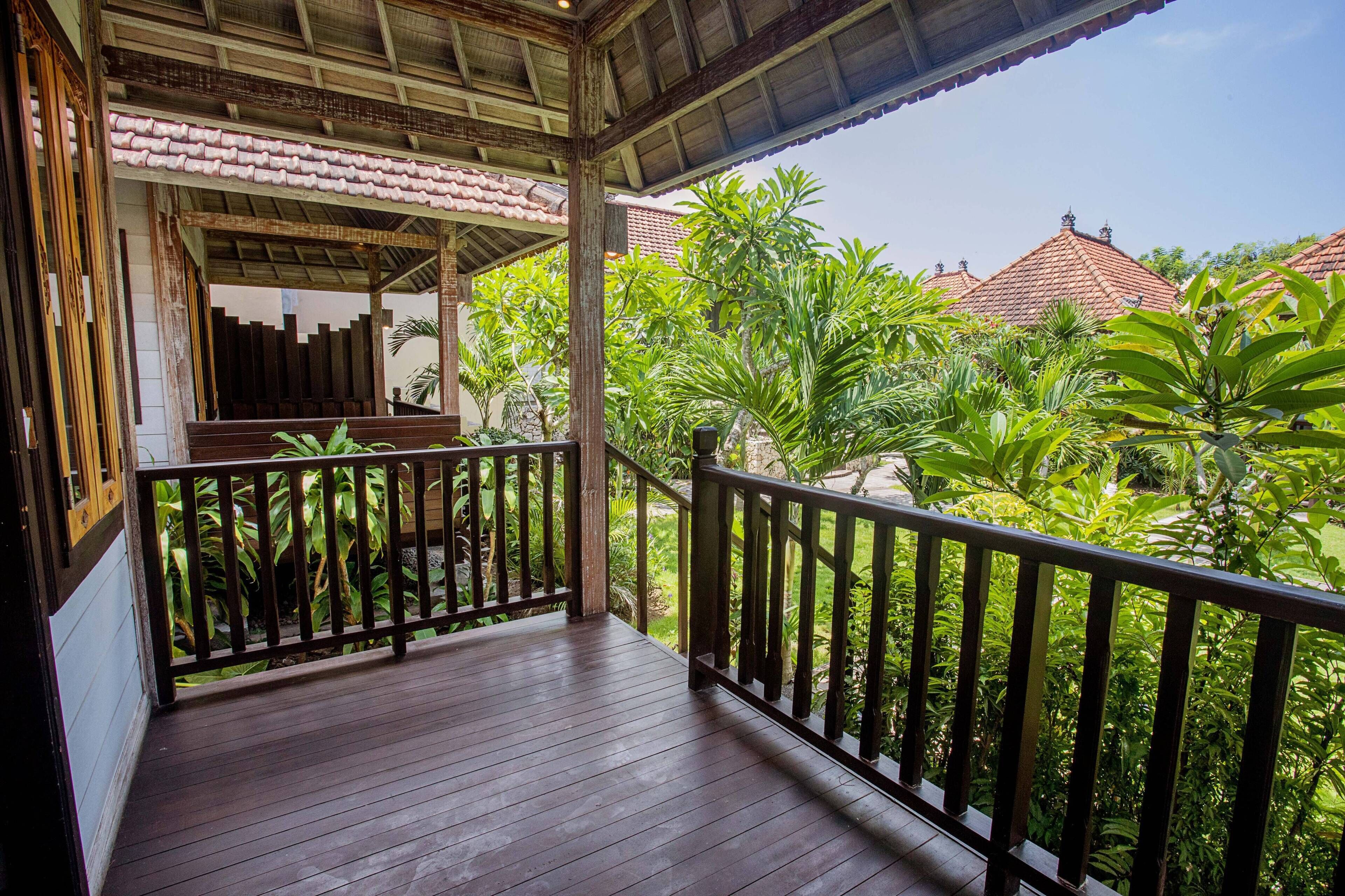 华丽双人房或双床房, 阳台, 花园景观 | 办公桌、免费 WiFi