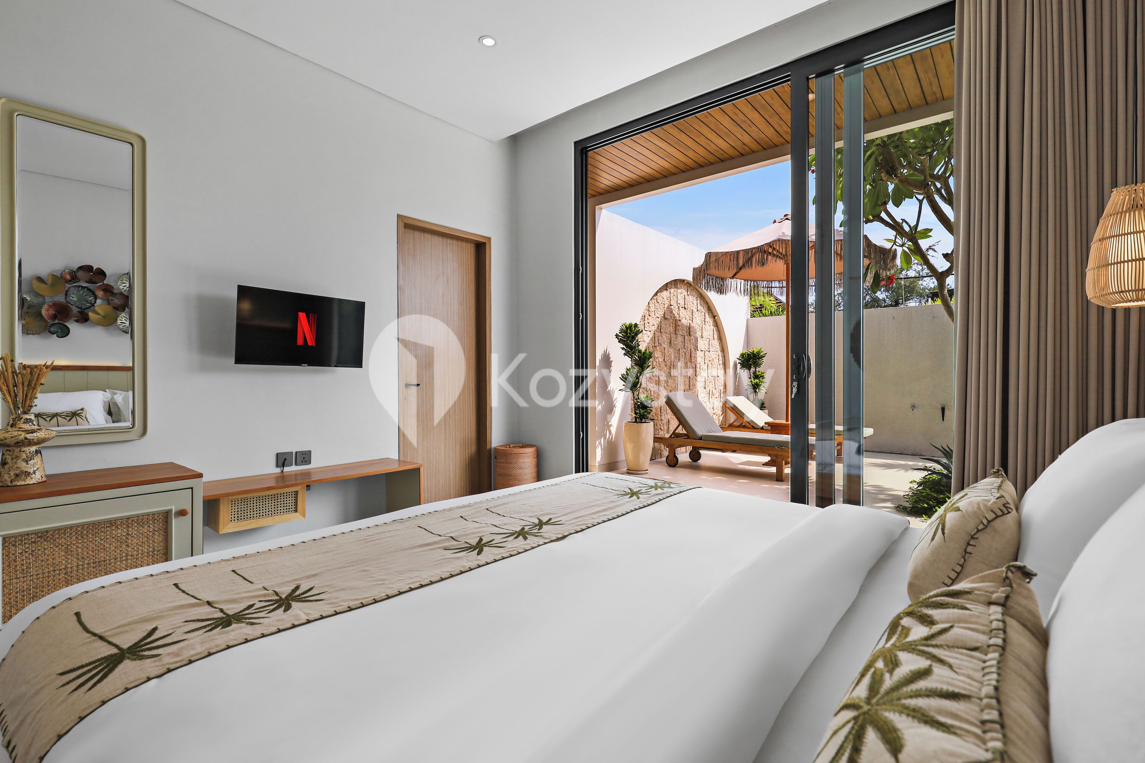 Villa, 3 Bedrooms, Pool View | Desk, laptop workspace, iron/ironing board, free WiFi