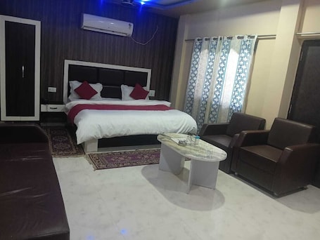 Deluxe Double Room, City View | Desk, laptop workspace, free WiFi. The Bhuwan Heights Inn
