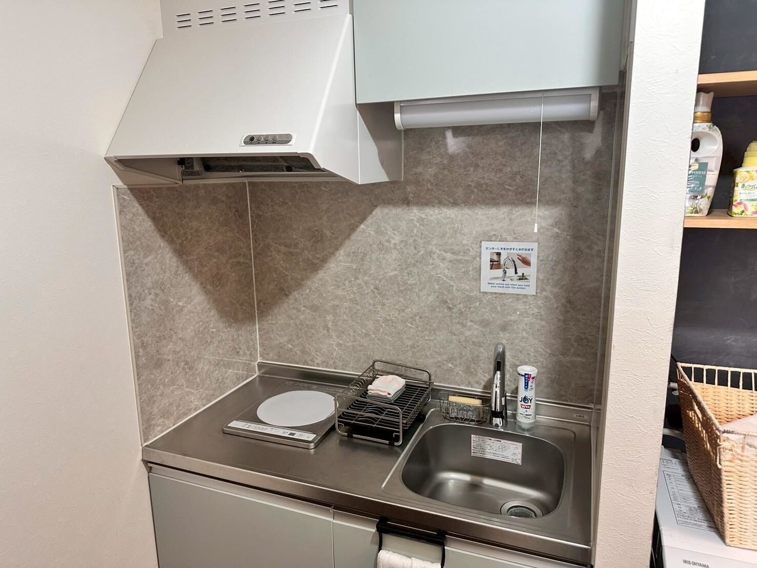 Family Room | Private kitchen | Microwave, rice cooker, cookware/dishes/utensils