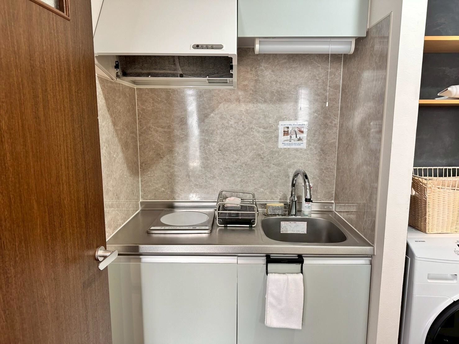 Family Room | Private kitchen | Microwave, rice cooker, cookware/dishes/utensils