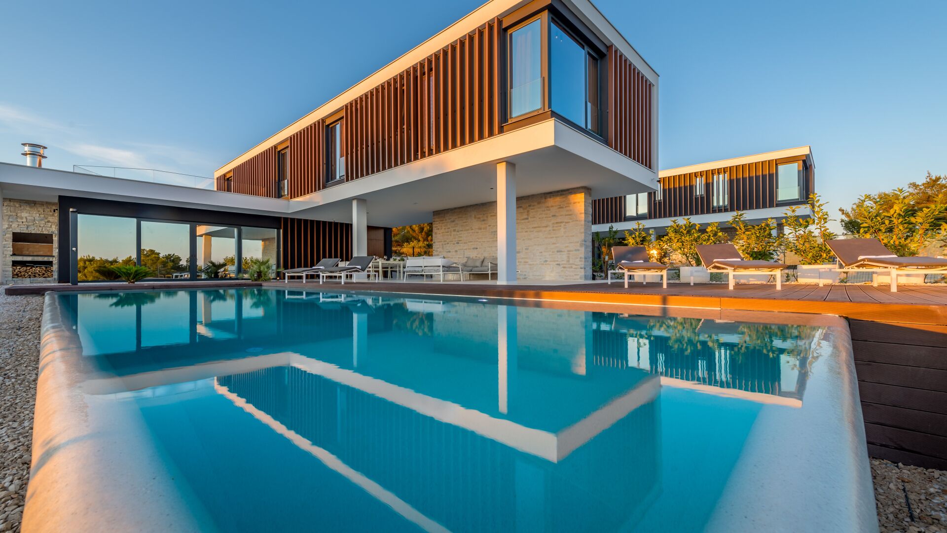A heated pool