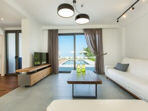 TV, DVD player - Vollständig freistehende Designervilla Vilana by Interhome (Angeliana Kriti)