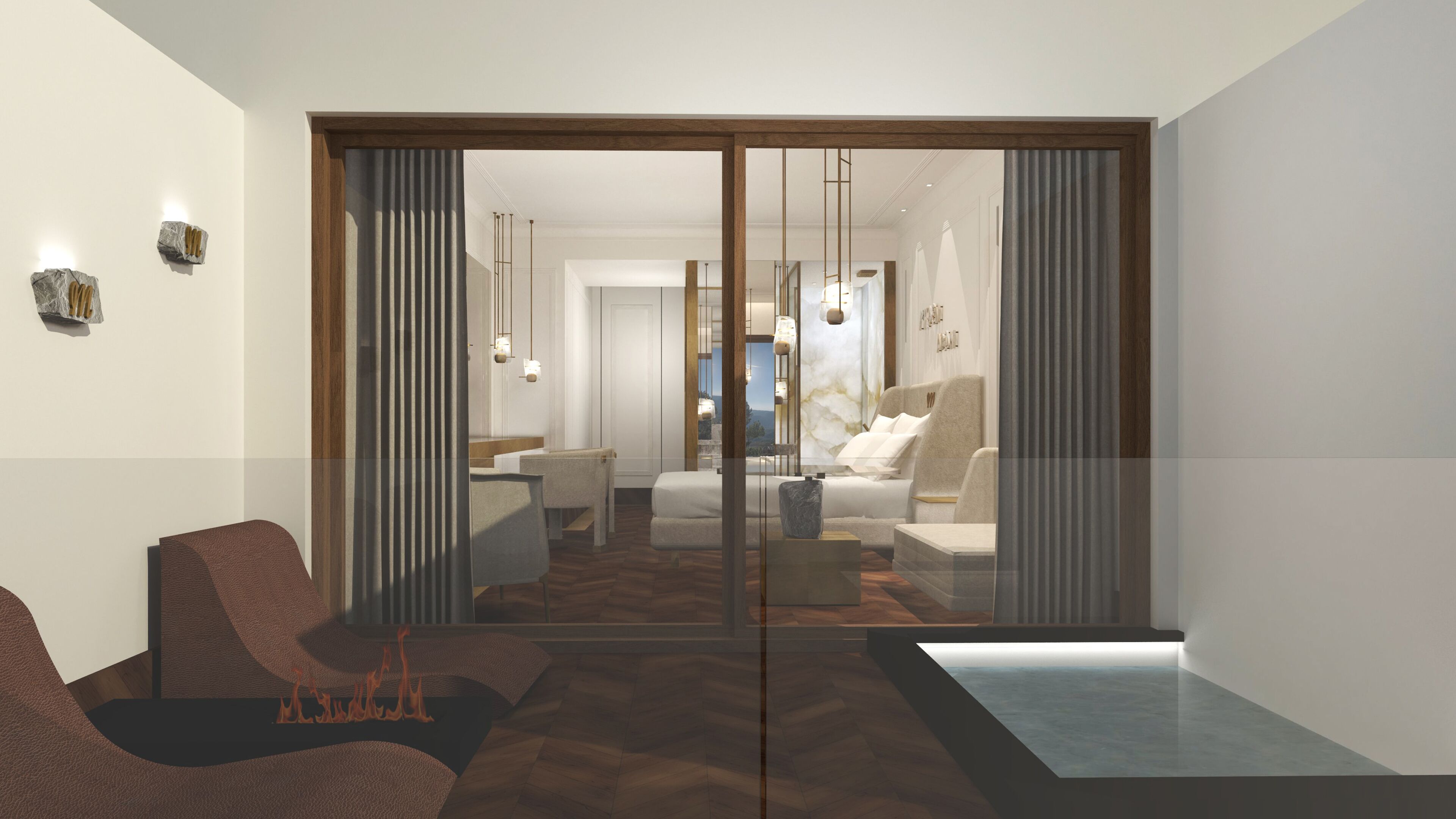 Chambre Premium Double ou avec lits jumeaux, vue montagne | Spa