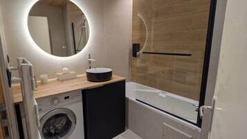 Hair dryer, towels