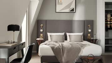 Premium bedding, pillowtop beds, in-room safe, laptop workspace