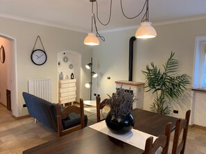 Deluxe Apartment, Kitchen, Garden View | Interior