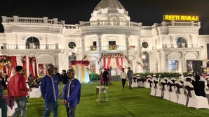 A grand building with a dome and columns, likely a hotel or historic site, with a sign reading "REETI RIVAAJ". - Reeti Rivaaj Hotel Patna (Danapur)