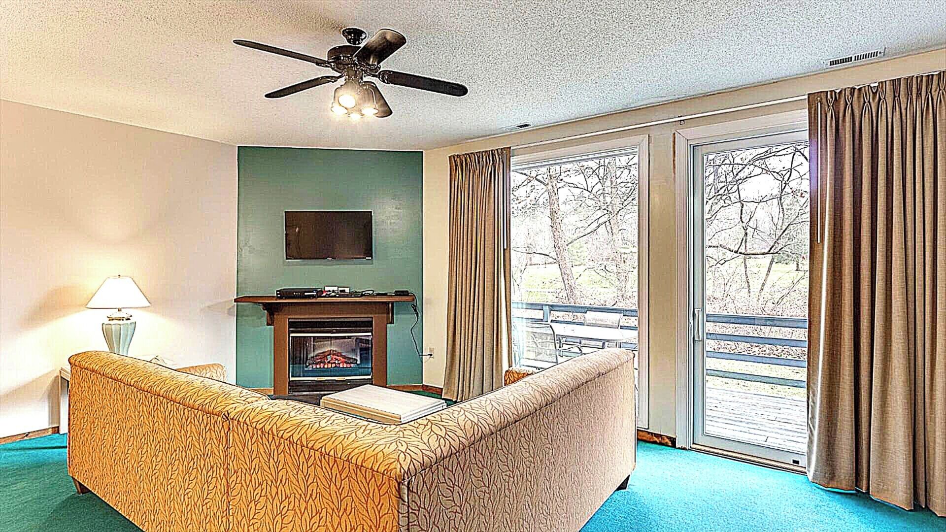 電視、壁爐、書籍