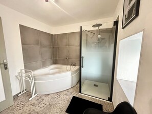 Shower, hair dryer, towels, toilet paper - The large gîte "Les Robets" - Swimming pool - Games - Communal areas (Sainte-Maure-de-Touraine)