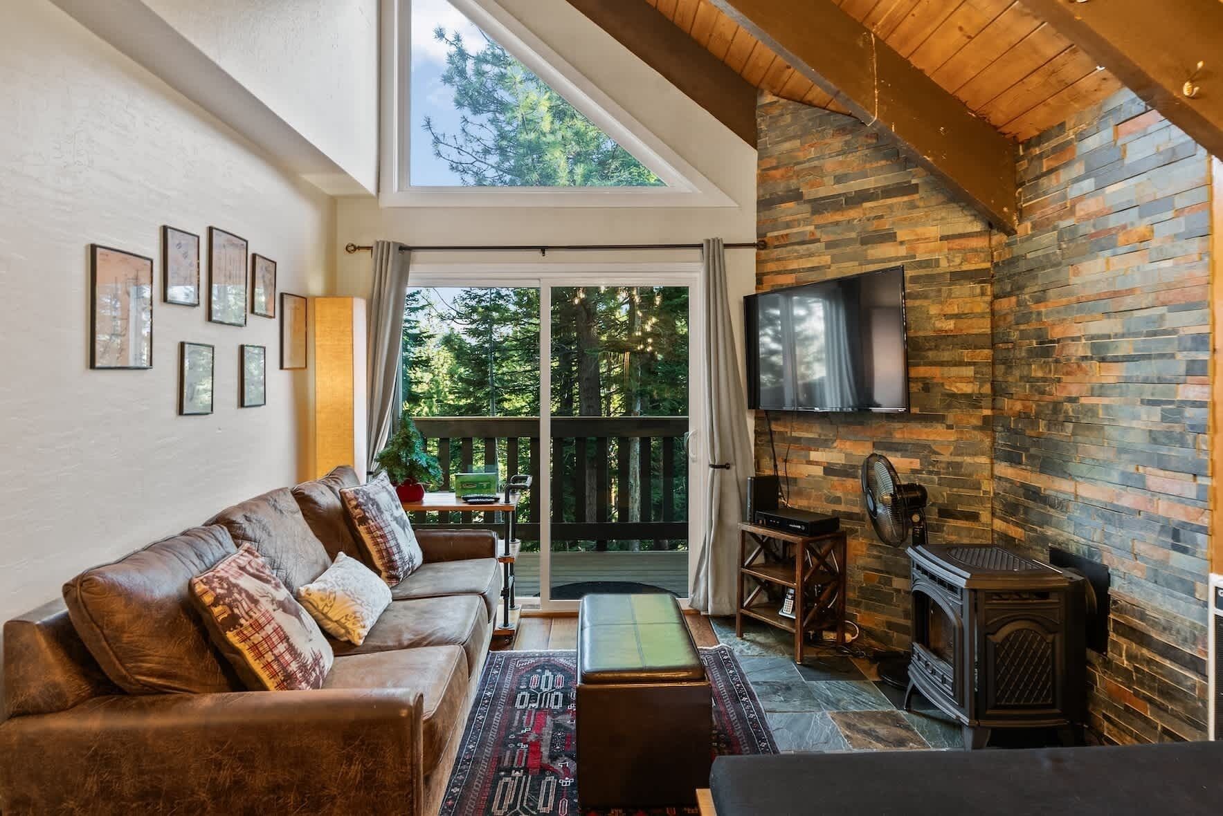 TV, fireplace, DVD player, stereo