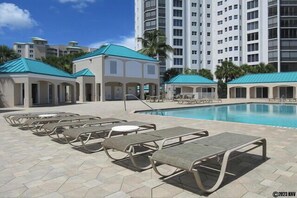 Pool - EXCLUSIVE GATED WATERFRONT 2B/2B PENTHOUSE CONDO AT WATERSIDE III 3H1 (Fort Myers Beach)