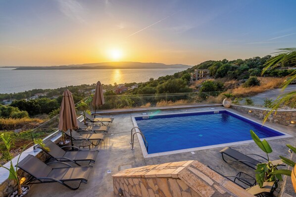 Pool - Villa Katia - Panoramic Sea View 4BR near Lassi (Argostoli)