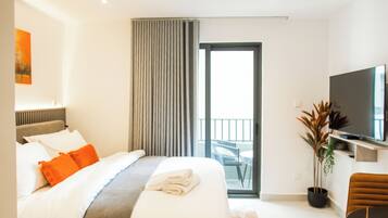 Studio, Balkon, Stadtblick