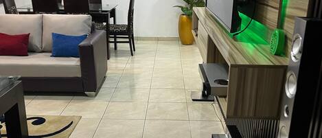 Apartment, 4 Bedrooms, Kitchen, Courtyard View | Living area | Fireplace