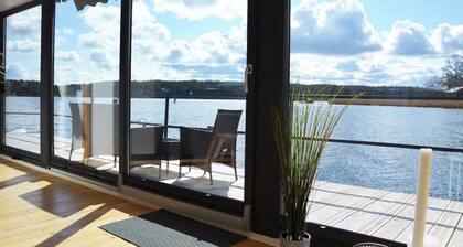 Houseboat Saltkrokan in the archipelago of southern Sweden