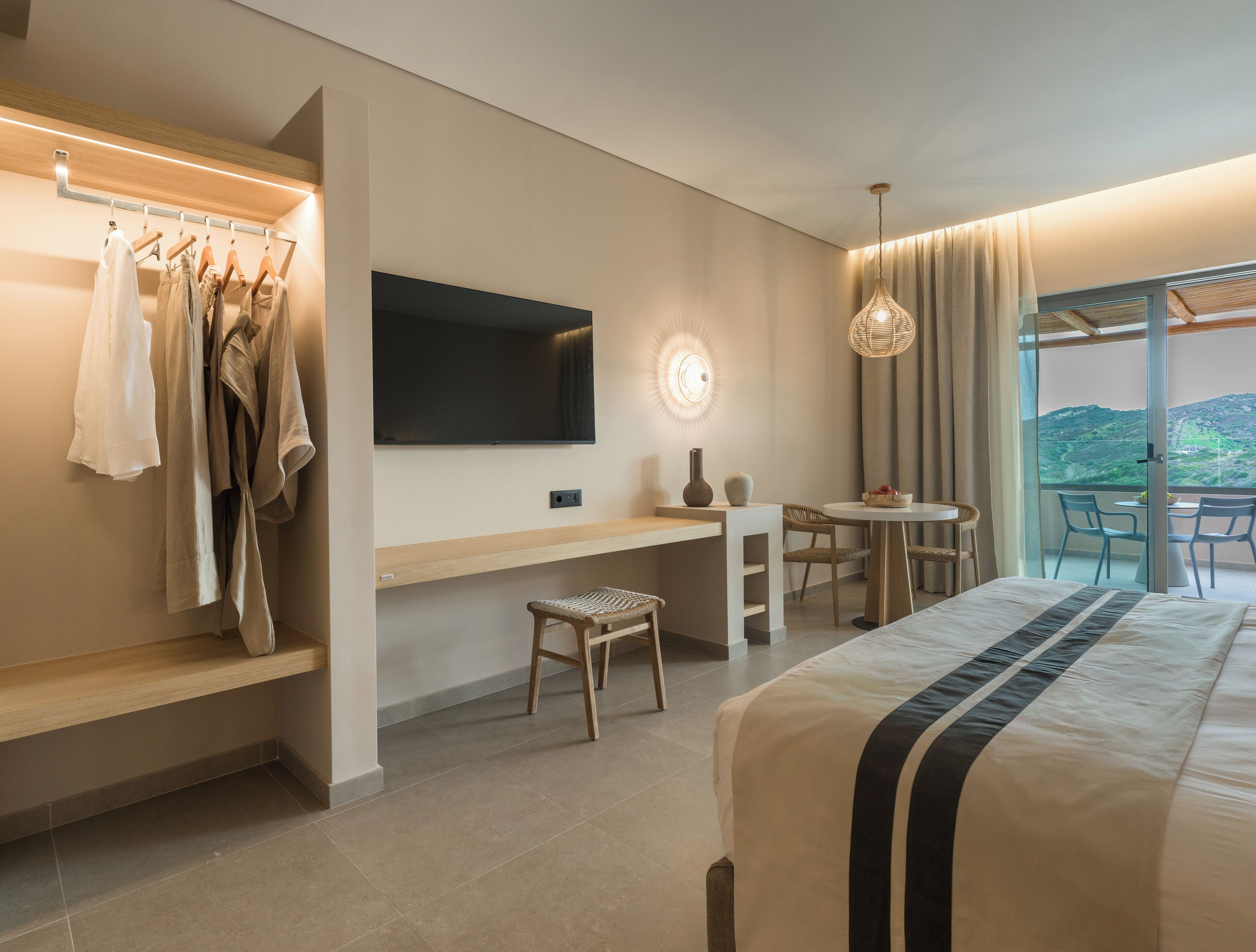 Junior Suite, 1 King Bed with Sofa bed, Resort View | Living area