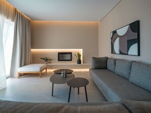 Villa, 3 Bedrooms, Private Pool | Living area - Heromylos Resort And Spa (Evia)