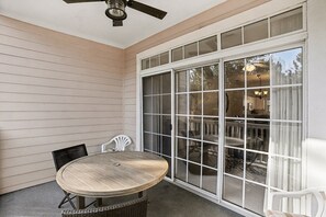 Outdoor dining - Cypress Bend #822-New on Program! Golf Course Condo in Barefoot Resort. (North Myrtle Beach)