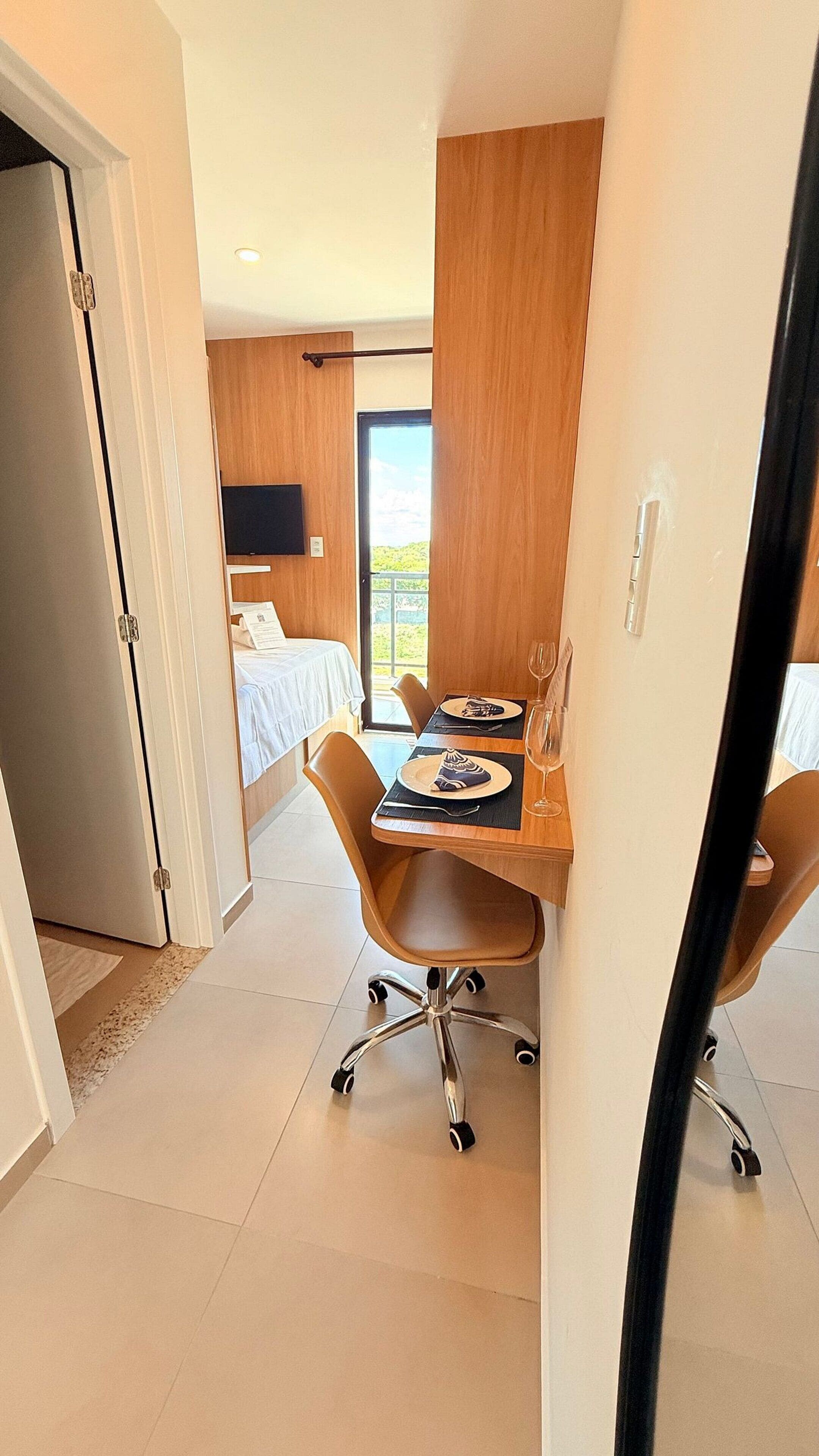 Desk, laptop workspace, free WiFi