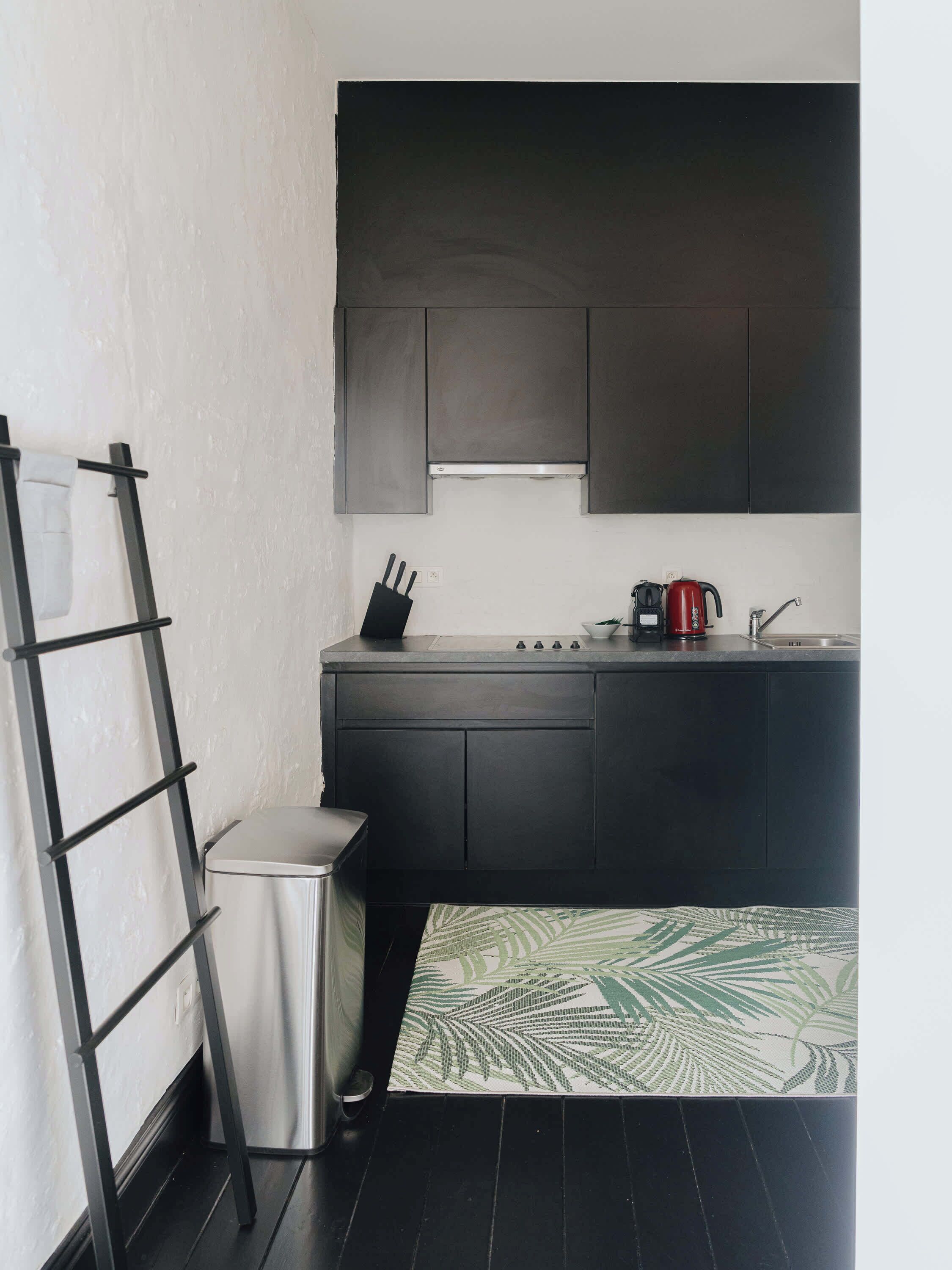 Kühlschrank, Mikrowelle, Herdplatte, Geschirrspüler