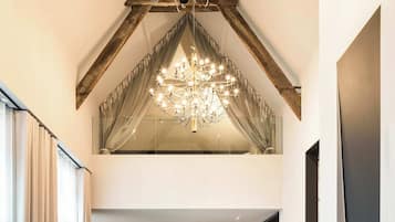 Télévision, cheminée, espaces bureaux