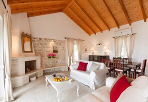TV - Charming Country Villa with Walled Gardens near Loggos & Lakka (Paxos)