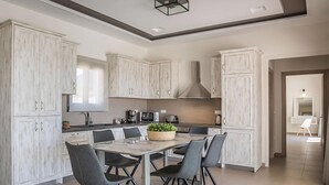Dining - Stylish Villa with Ainos and Sea Views set in Mature Gardens near Trapezaki (Kefalonia)