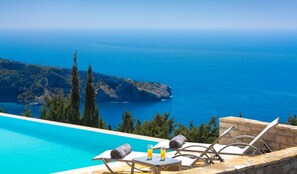 Pool - Secluded Family Villa with Stunning Sea Views near Gaios (Paxos)