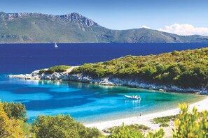 Beach - Elegant Contemporary Villa with Spectacular Ionian Views and Sea Access (Meganissi)