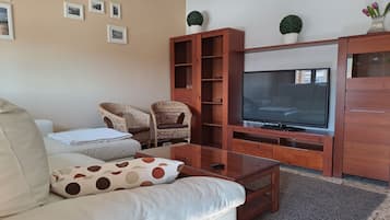 Een televisie en boeken