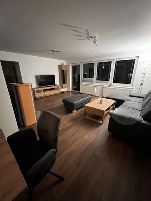 TV, fireplace, stereo - Apartment 'Ferienwohnung' with Private Terrace, Shared Garden and Wi-Fi (Heringsdorf)