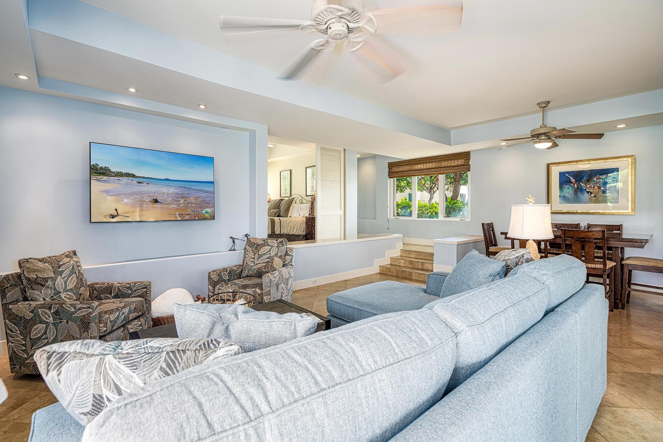 Condo, Multiple Beds, Balcony, Garden View (The Palms at Wailea 705) | Living area