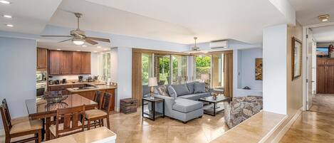 Condo, Multiple Beds, Balcony, Garden View (The Palms at Wailea 705) | Living area