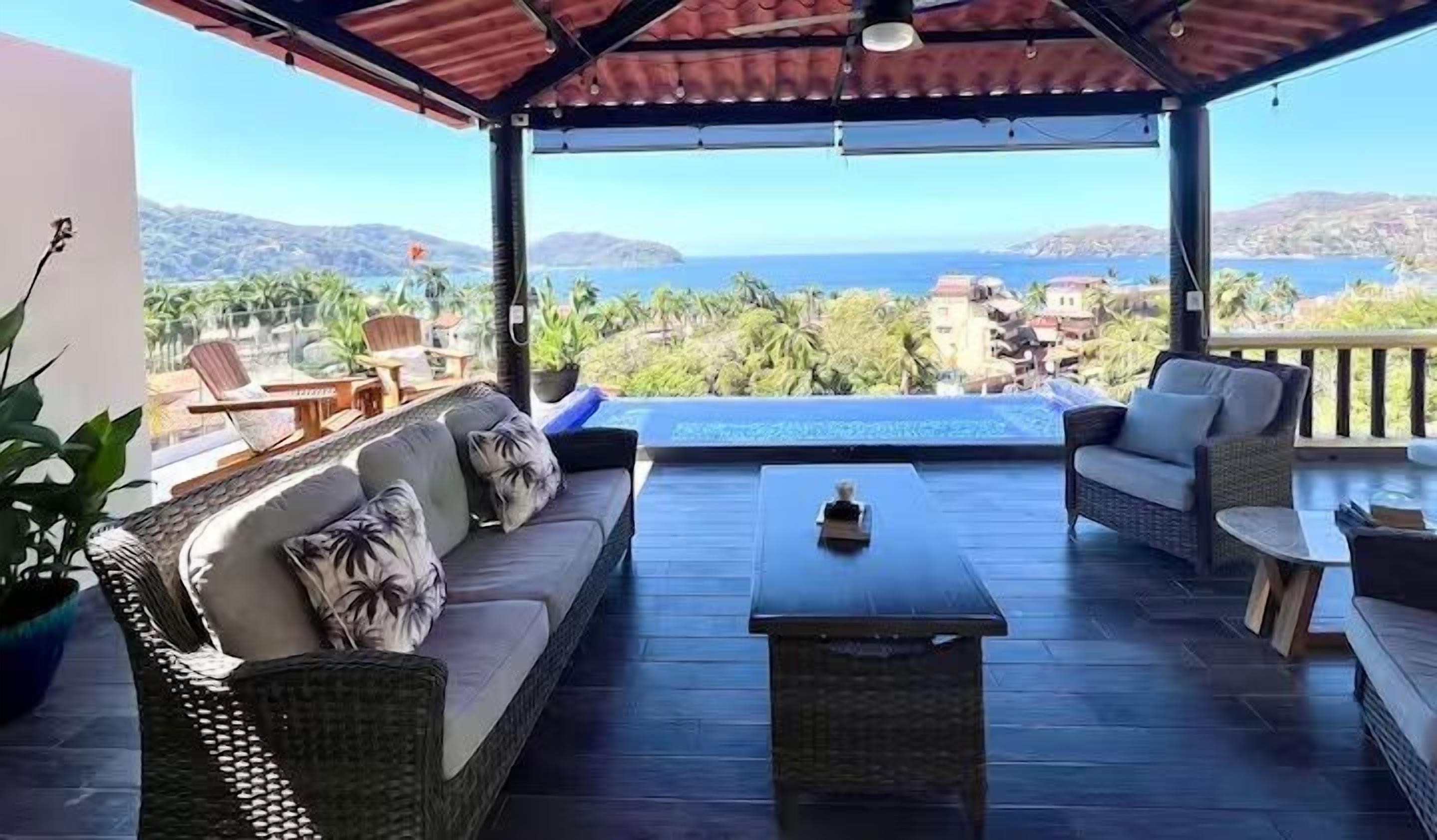 高級樓中樓客房, 海灘景 | 客廳