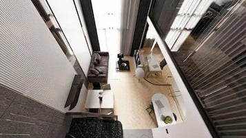 Refrigerador con freezer, microondas, horno, placa de cocina