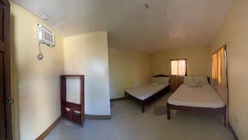 Basic Quadruple Room, Balcony, Beach View | Desk, laptop workspace, free WiFi