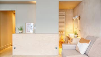 Luxury Apartment, 1 Queen Bed with Sofa bed, Garden View | Living area | 40-inch flat-screen TV with digital channels