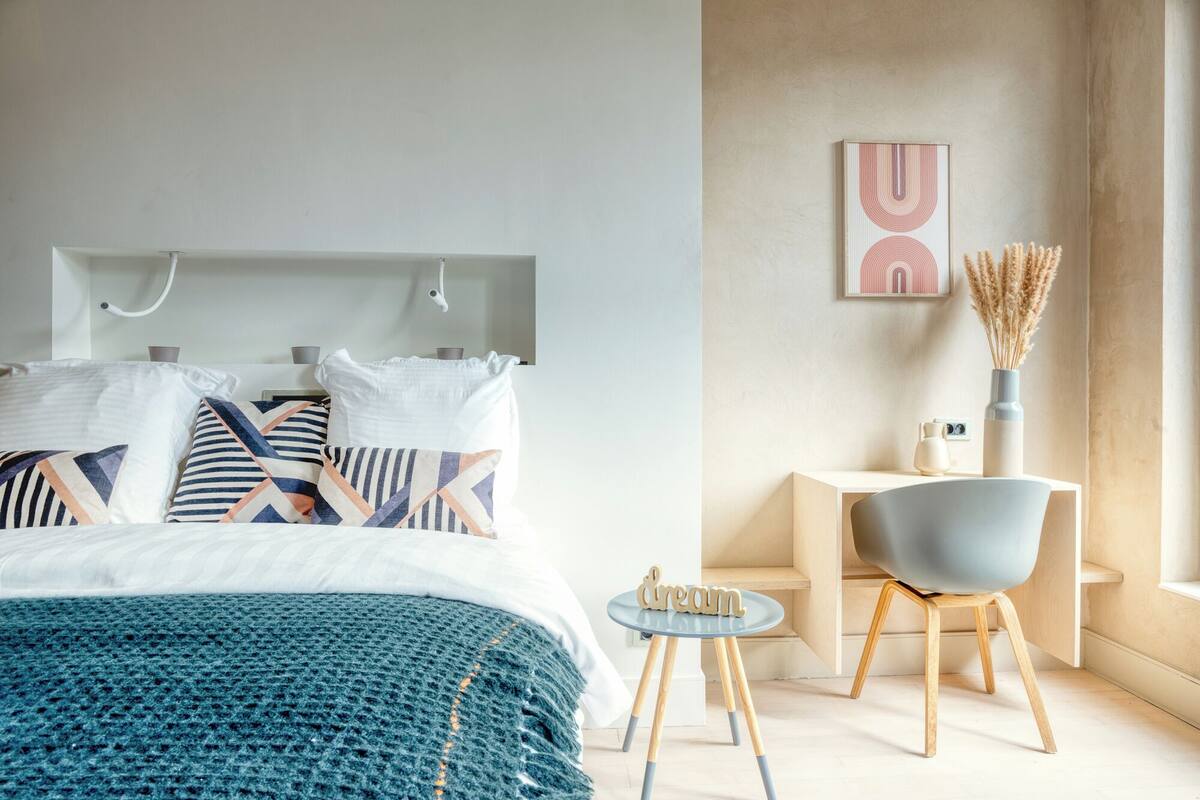 Apartamento Premier, 1 cama de matrimonio con sofá cama | Espacio para trabajar con un portátil y cortinas opacas
