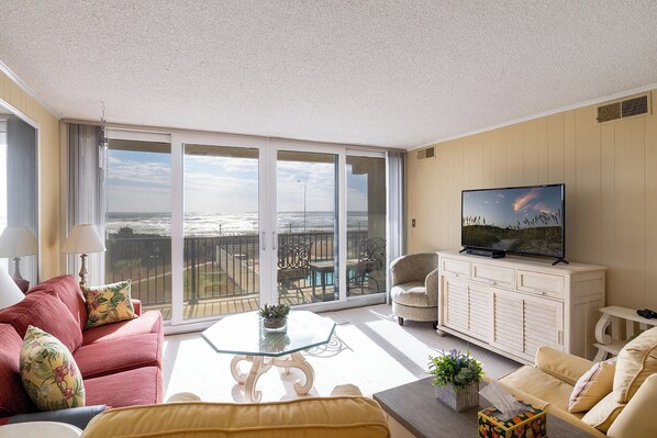 Smart TV - Smuggler's Cove 205, 2BR 2BA Oceanfront Condo in Atlantic Beach! (Atlantic Beach)