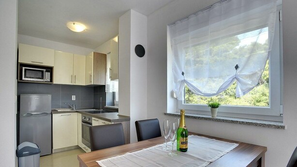 Coffee/tea maker, fridge, microwave, stovetop - Apartments Robert (73676-A1) - Medulin (Medulin)