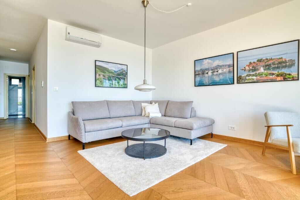 Premium-Apartment, Meerblick | Wohnbereich