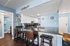 Fridge, microwave, oven, stovetop - 🐬🌴Sugar Beach 117-Sandy Feet Retreat | Updated Unit + Two Pools + Walk2Beach (Orange Beach)
