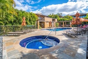 Pool - Wailea Elua 805 - 3-bedroom Ocean View Luxury Condo in the Heart of Wailea, Maui (Kihei)