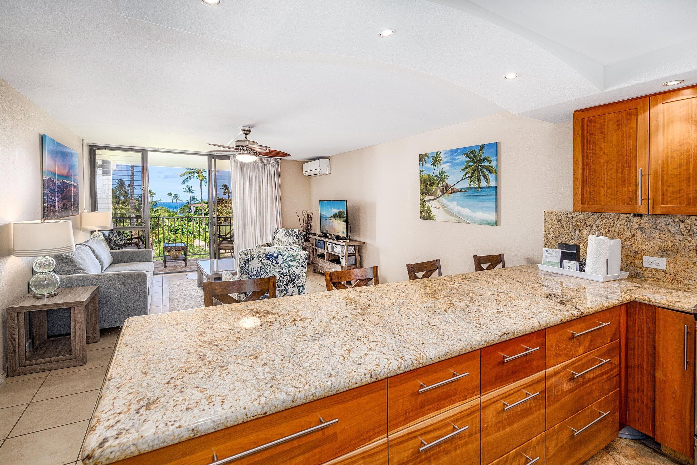 Condo, 1 King Bed with Sofa bed, Balcony, Garden View (Kamaole Sands 5-303) | Interior